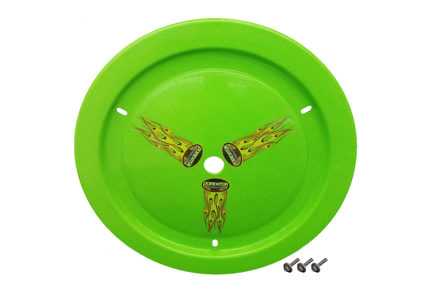 Dominator Race Products Wheel Cover Bolt-On Xtr Green Real Style DOM1006-B-XG