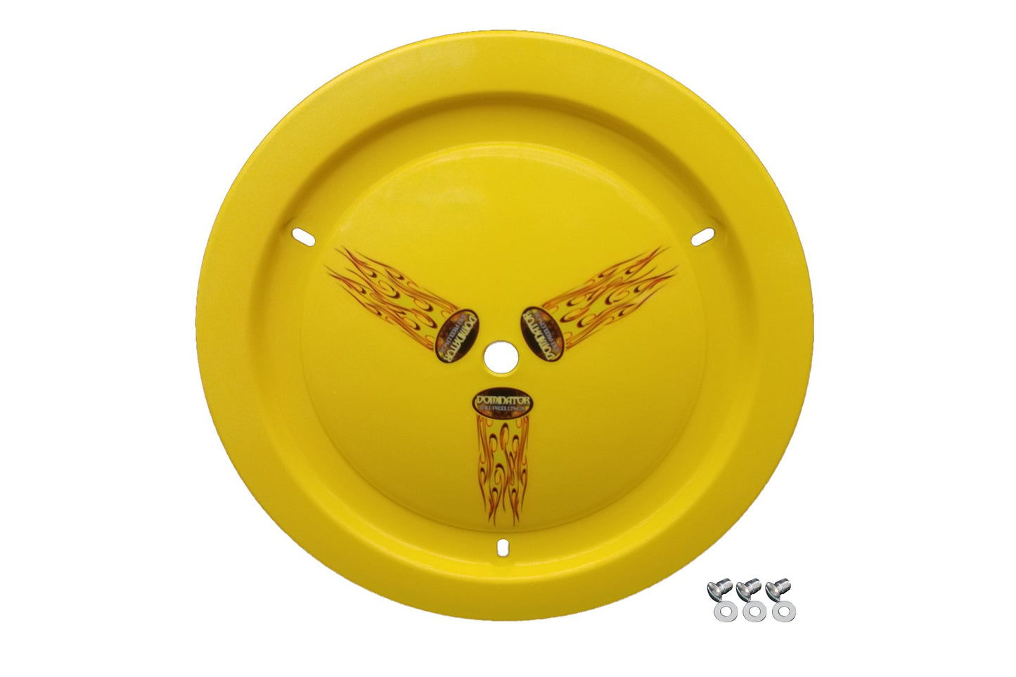 Dominator Race Products Wheel Cover Dzus-On Yellow Real Style DOM1006-D-YE