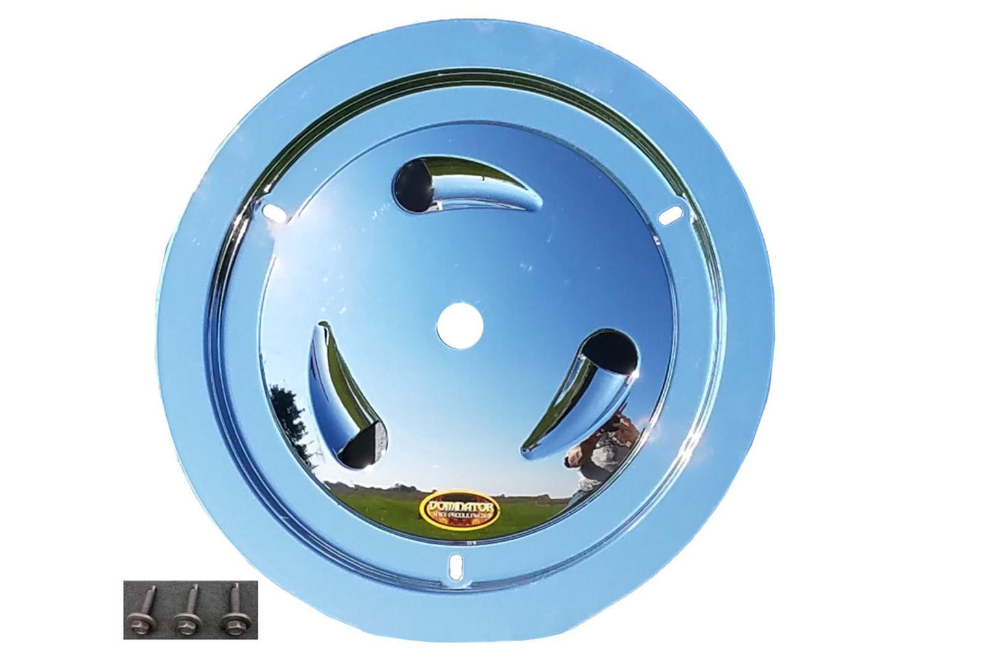 Dominator Race Products Wheel Cover Bolt-On Chrome Real Style DOM1007-B-CHROME