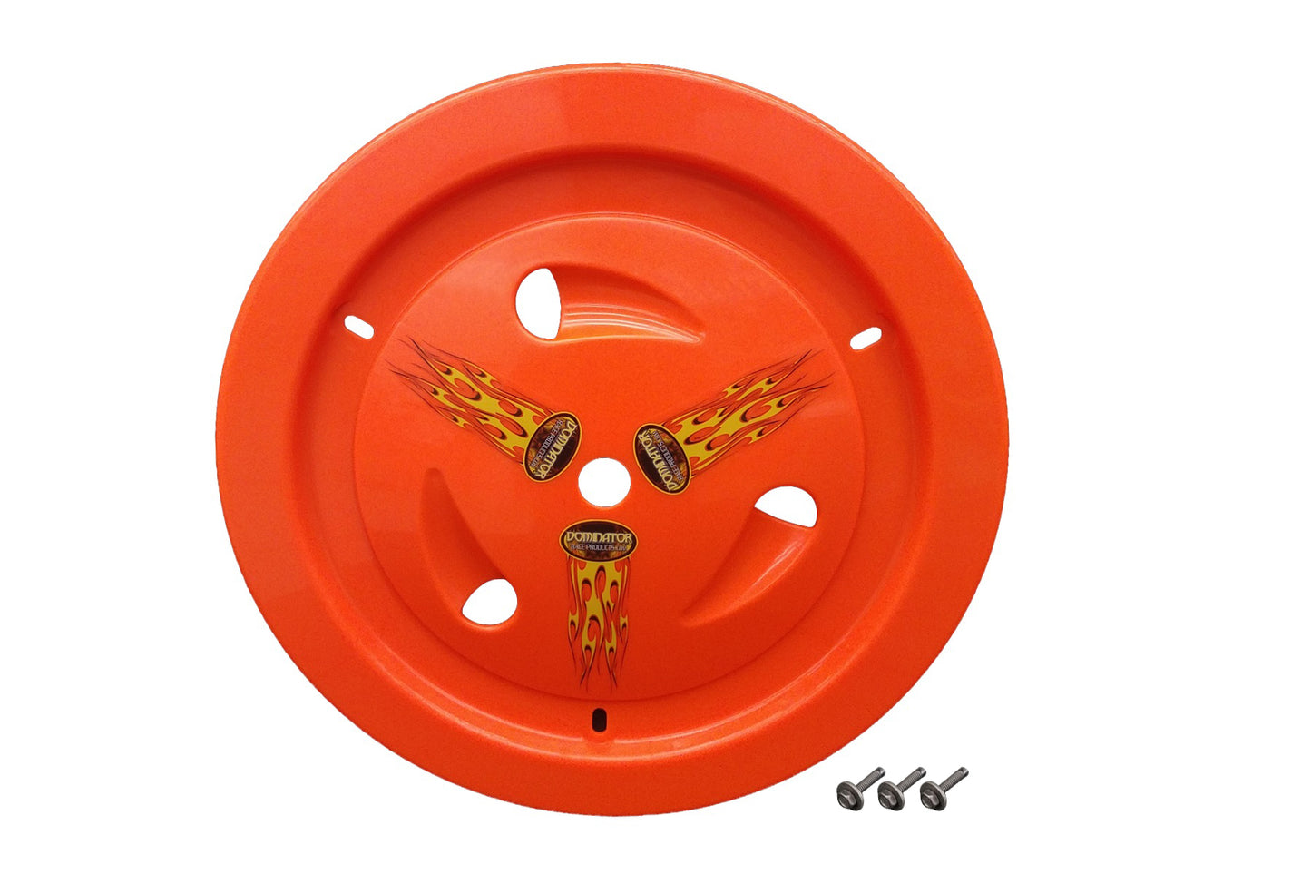 Dominator Race Products Wheel Cover Bolt-On Fluo Orange Real Style DOM1007-B-FOR
