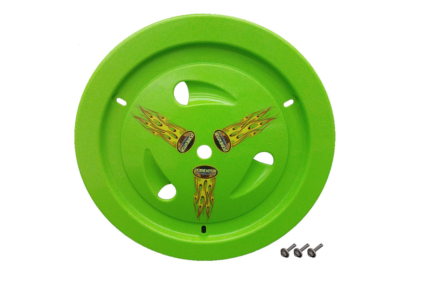 Dominator Race Products Wheel Cover Bolt-On Xtr Green Real Style DOM1007-B-XG