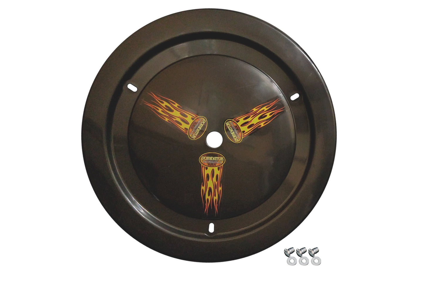 Dominator Race Products Wheel Cover Dzus-On Black DOM1012-D-BK
