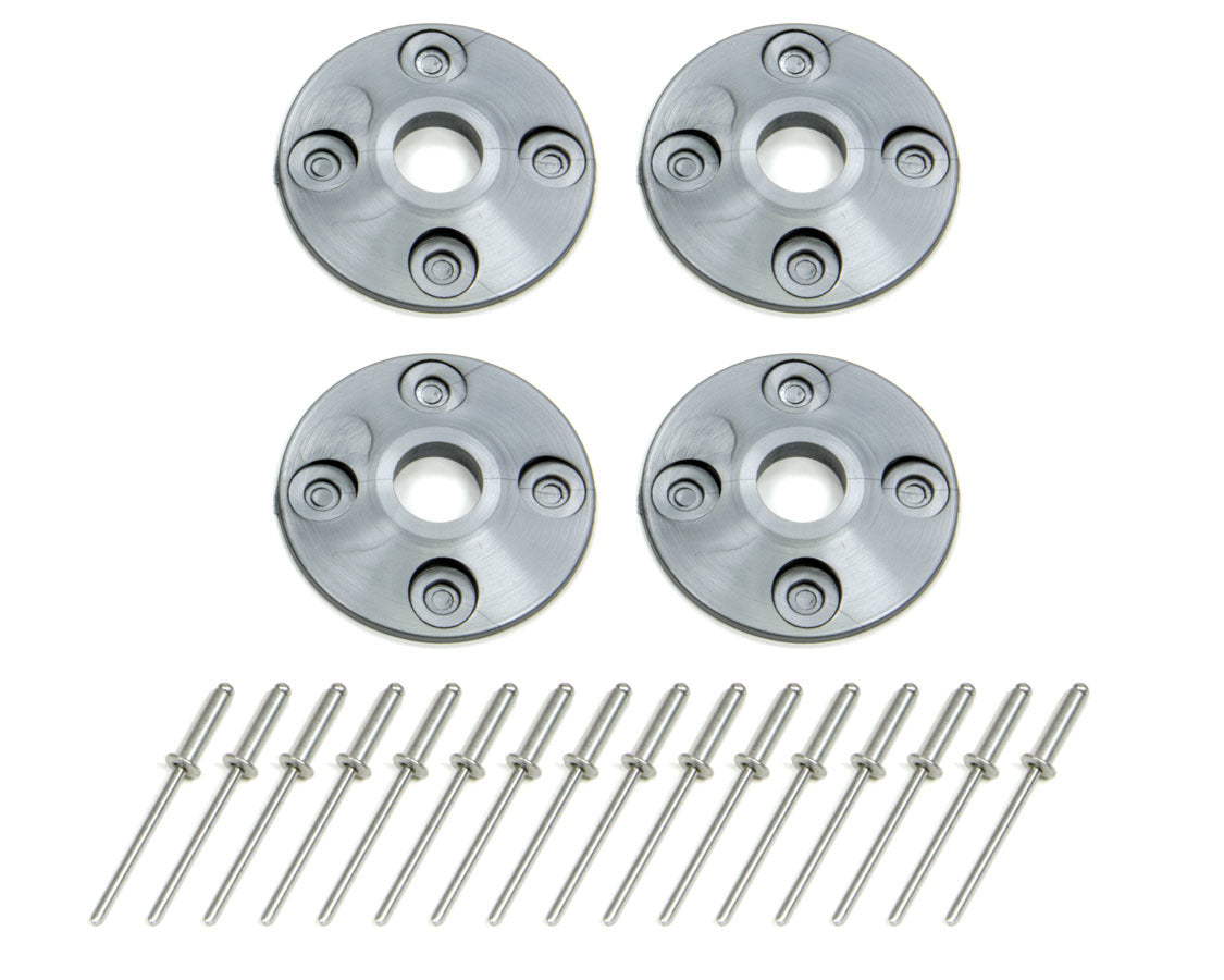 Dominator Race Products Scuff Plate Plastic 4pk Silver DOM1202-SIL