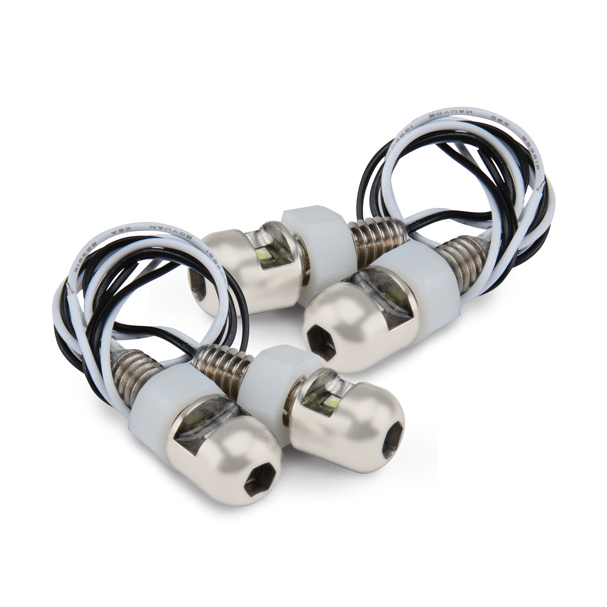 Design Engineering Lite'n Boltz License Plate Bolts Pair White MPN DSN30301