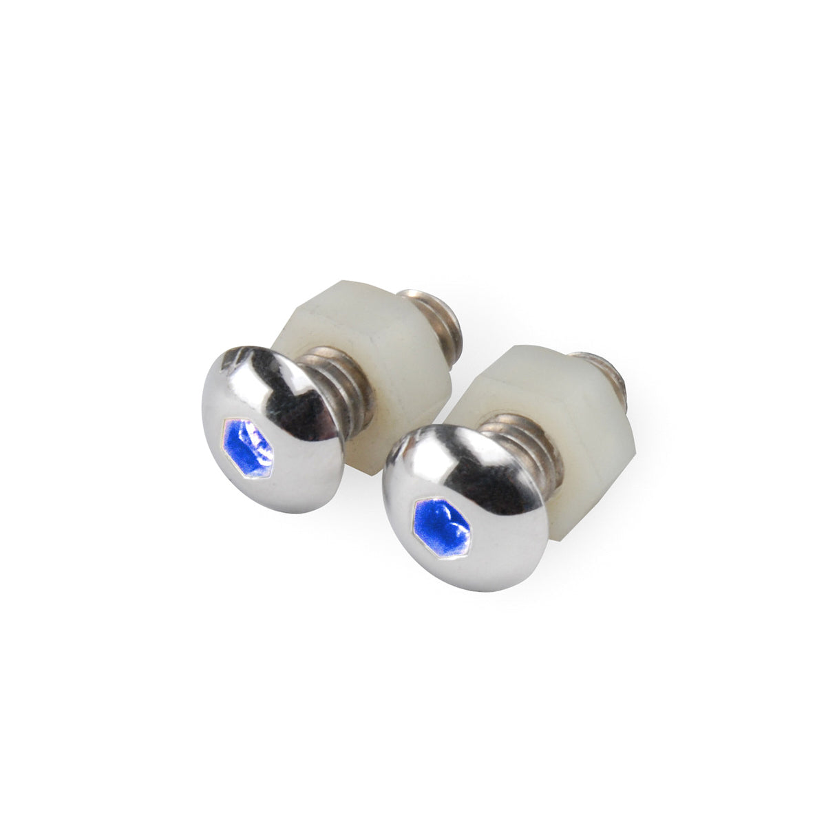 Design Engineering Lighted Button Head Bolt Pair Blue DSN30307