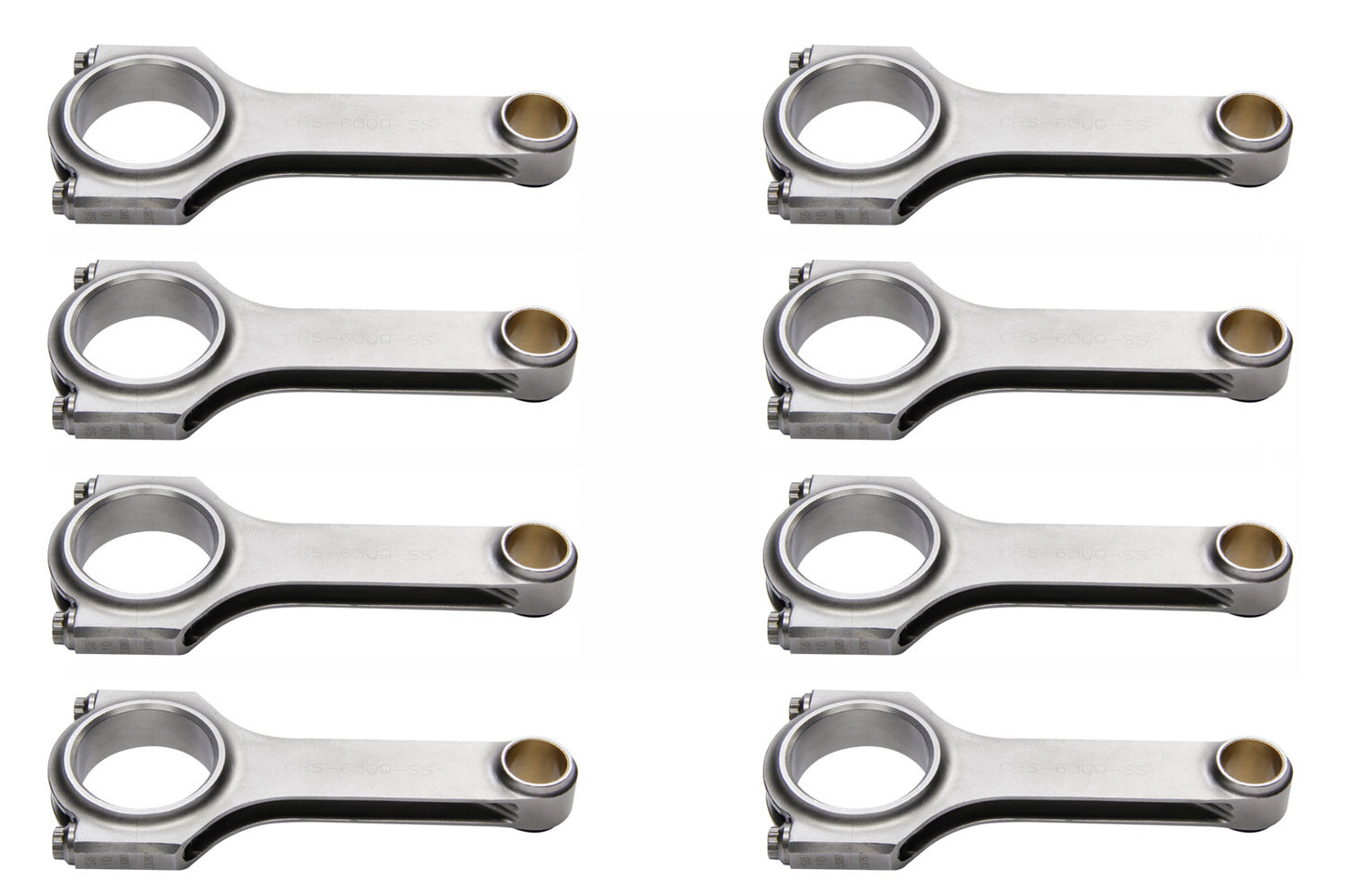 Eagle SBC 4340 Forged H-Beam Rods 6.000 w/ARP2000 blt EAGCRS6000S3D2000