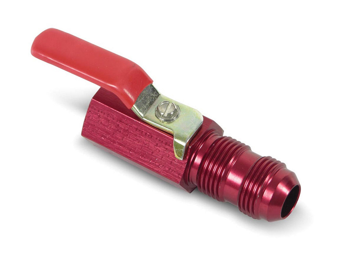 Earls Shut Off Valve 1/2 Npt -10an Bulkhead (Red Alm) EAR230505ERL