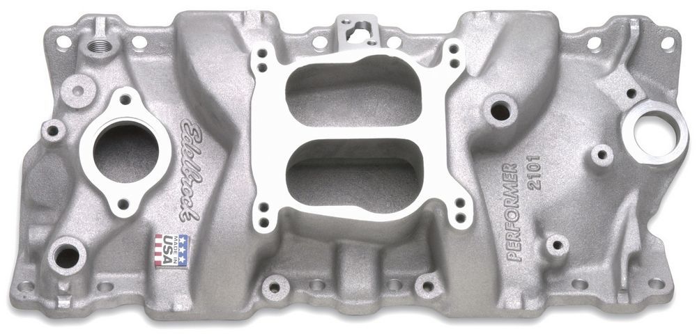 Edelbrock SBC Performer Manifold - 262-400 MPN EDE2101 For Chevy