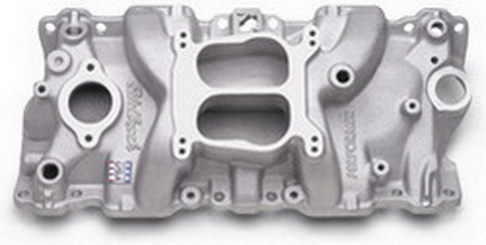 Edelbrock SBC Performer Q-Jet Manifold - 262-400 MPN EDE2104 For Chevy