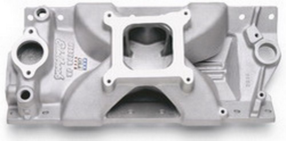 Edelbrock SBC Victor Jr. Manifold - 262-400 MPN EDE2975 For Chevy