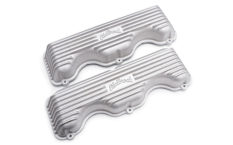Edelbrock Valve Cover Kit Classic Finned Chevy 348-409 EDE41409