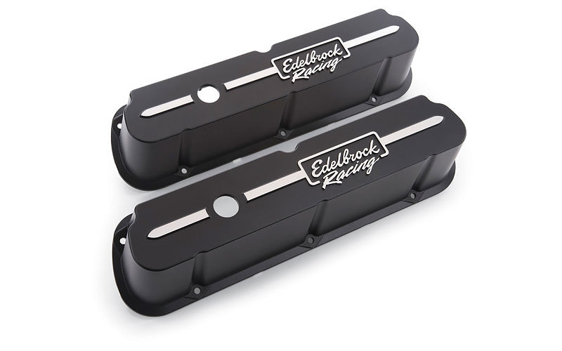 Edelbrock Valve Cover Kit Race Series SBF Tall Black MPN EDE41653 For Ford