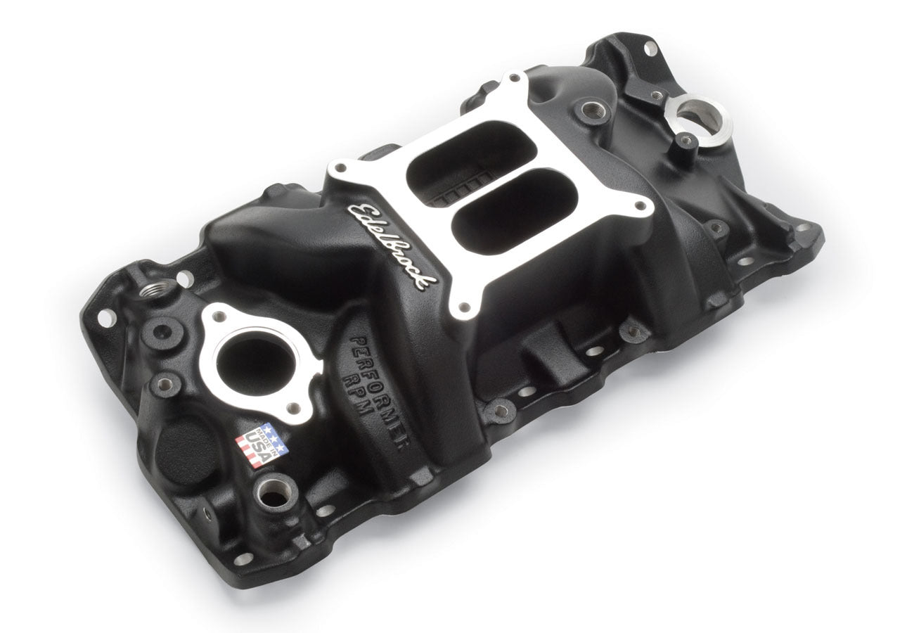 Edelbrock SBC Performer RPM Manifold - Black EDE71013