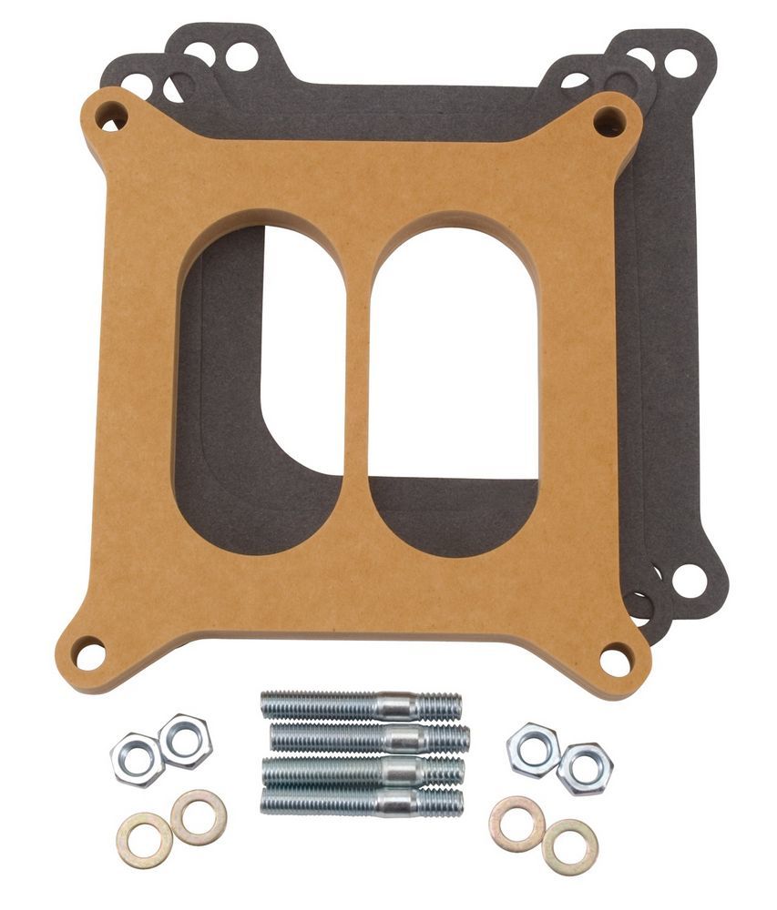 Edelbrock Carburetor Spacer - .5in Divided - Wood MPN EDE8725