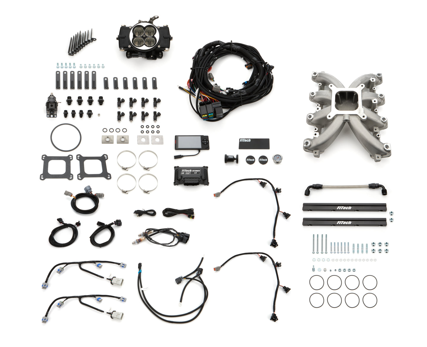 Fitech Fuel Injection Retro LS Port 750 HP EFI System w/LS3 Intake MPN FIT37002 For GM LS-Series