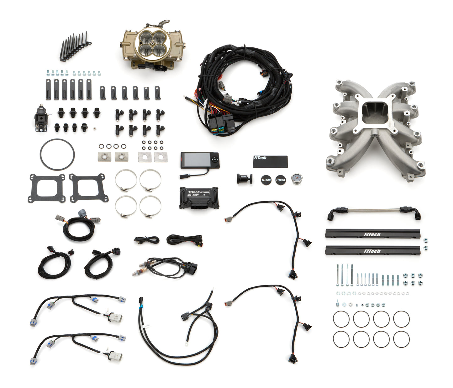 Fitech Fuel Injection Retro LS Port 750 HP EFI System w/LS1 Intake MPN FIT37006 For GM LS-Series