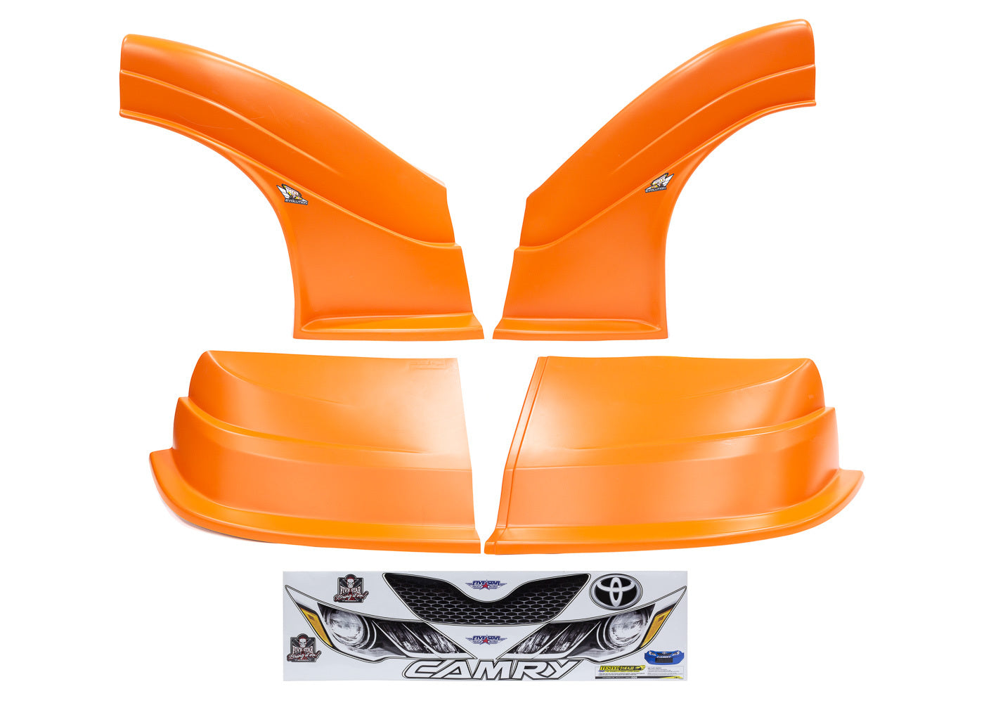 Fivestar MD3 Evolution DLM Combo Toyota Orange MPN FIV32713-43554-OR For Toyota Camry, Dirt Late Model