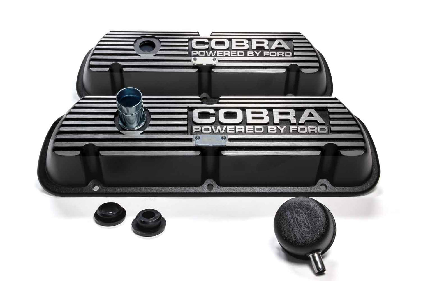 Ford SBF Blk Crinkle Valve Covers MPN FRDM6582-A For Ford