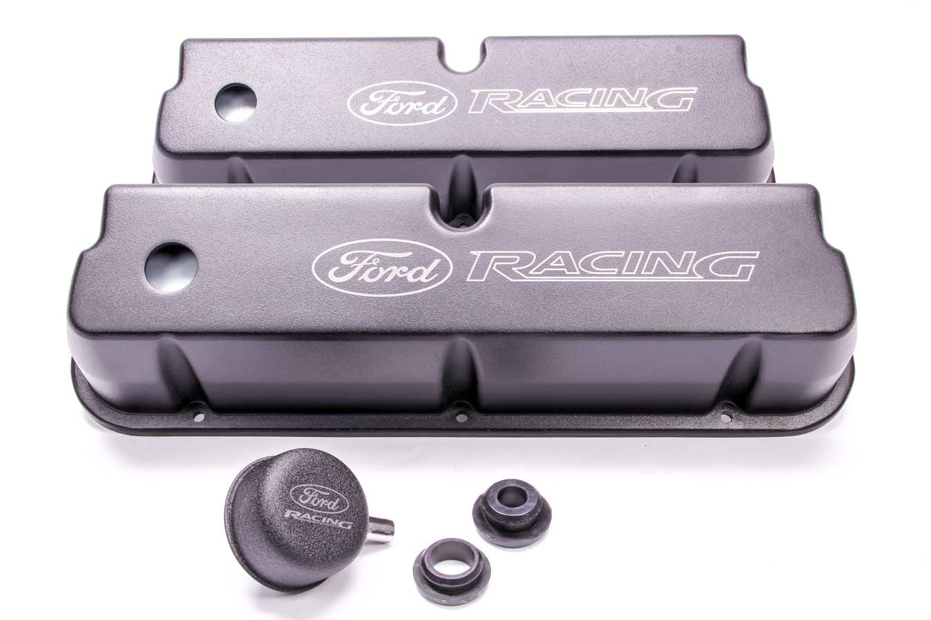 Ford Valve Cover Set Aluminum 302 Black Laser Etched MPN FRDM6582-LE302BK For Ford