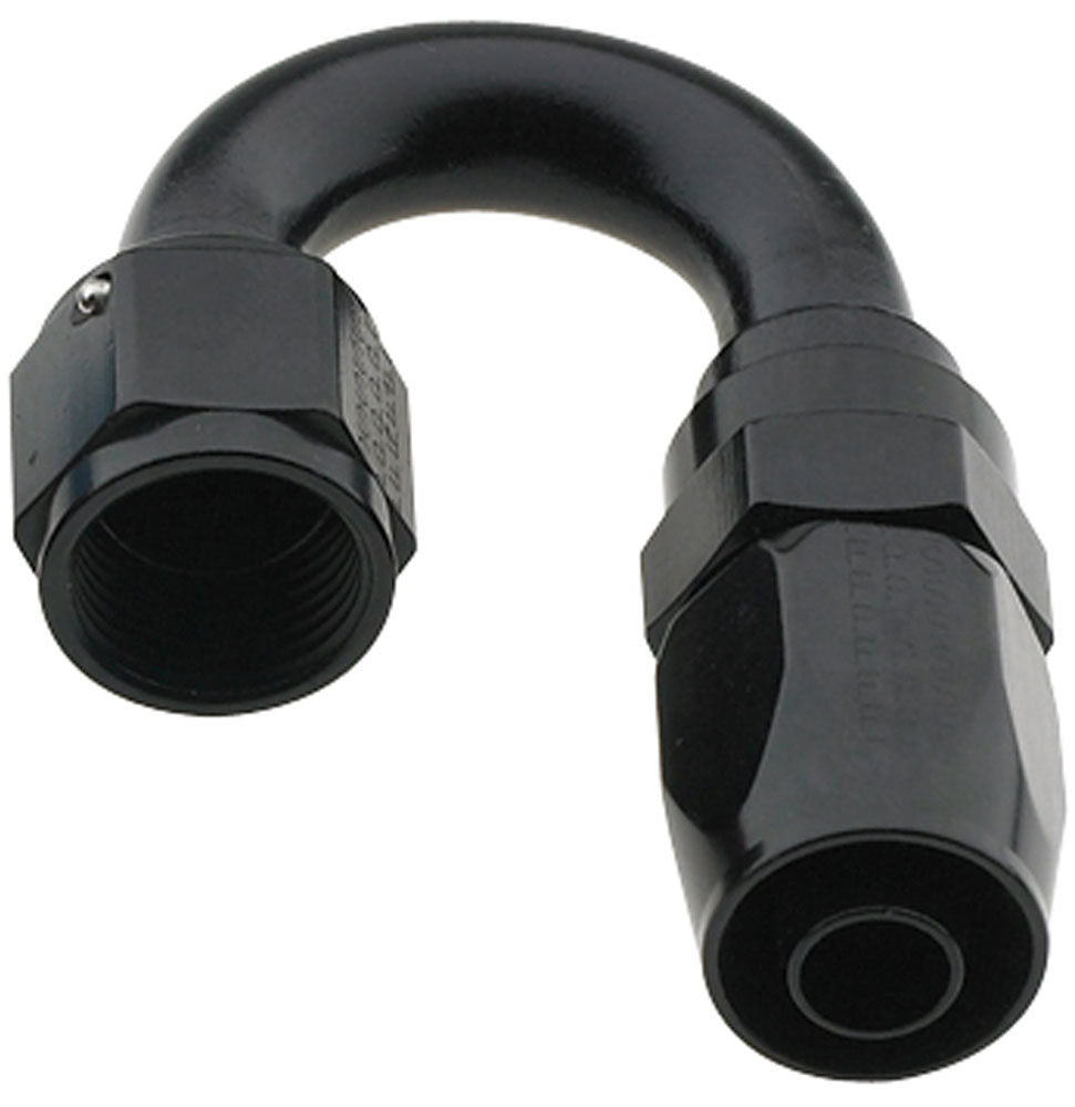 Fragola Hose Fitting #4 180 Deg Pro-Flow Black MPN FRG231804-BL