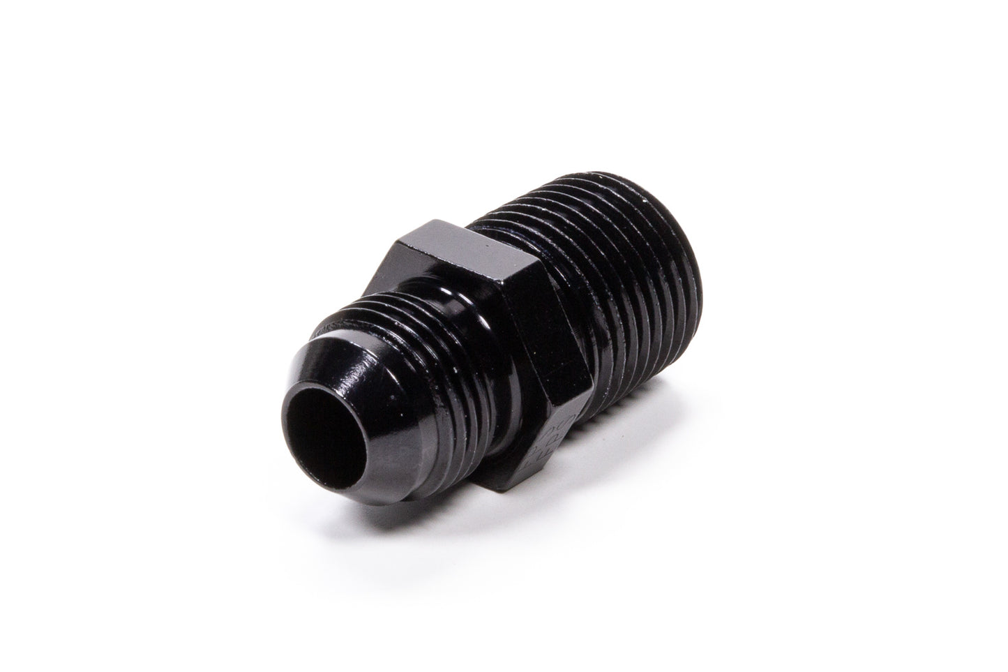 Fragola Straight Adapter Fitting #8 x 1/2 MPT Black FRG481688-BL