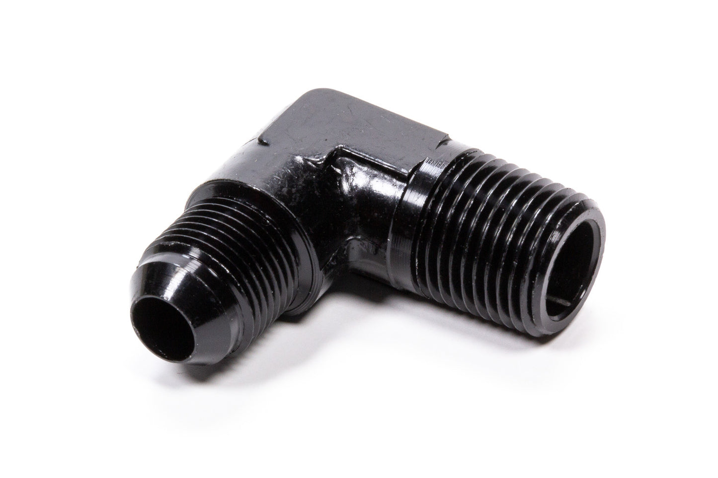 Fragola 90 Deg Adapter Fitting #8 x 1/2 MPT Black FRG482288-BL