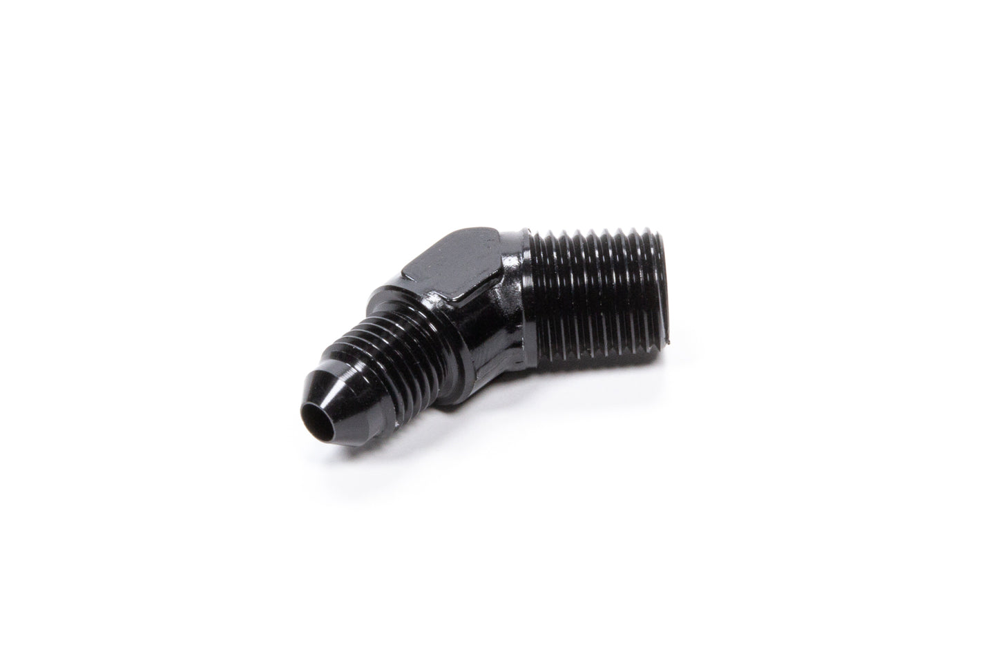 Fragola 45 Deg Adapter Fitting #4 x 1/4 MPT Black FRG482344-BL