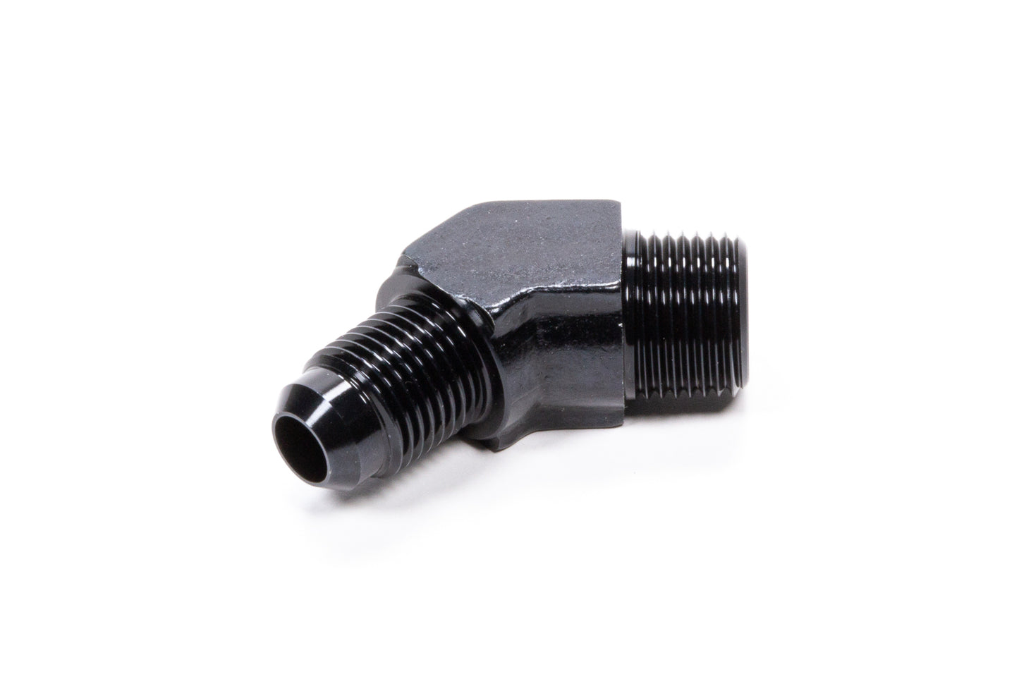 Fragola 45 Deg Adapter Fitting #6 x 1/2 MPT Black FRG482368-BL