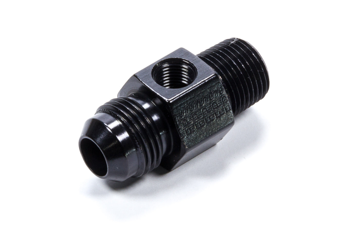Fragola #8 X 3/8MPT Inline Gauge Adapter Fitting Black FRG495004-BL