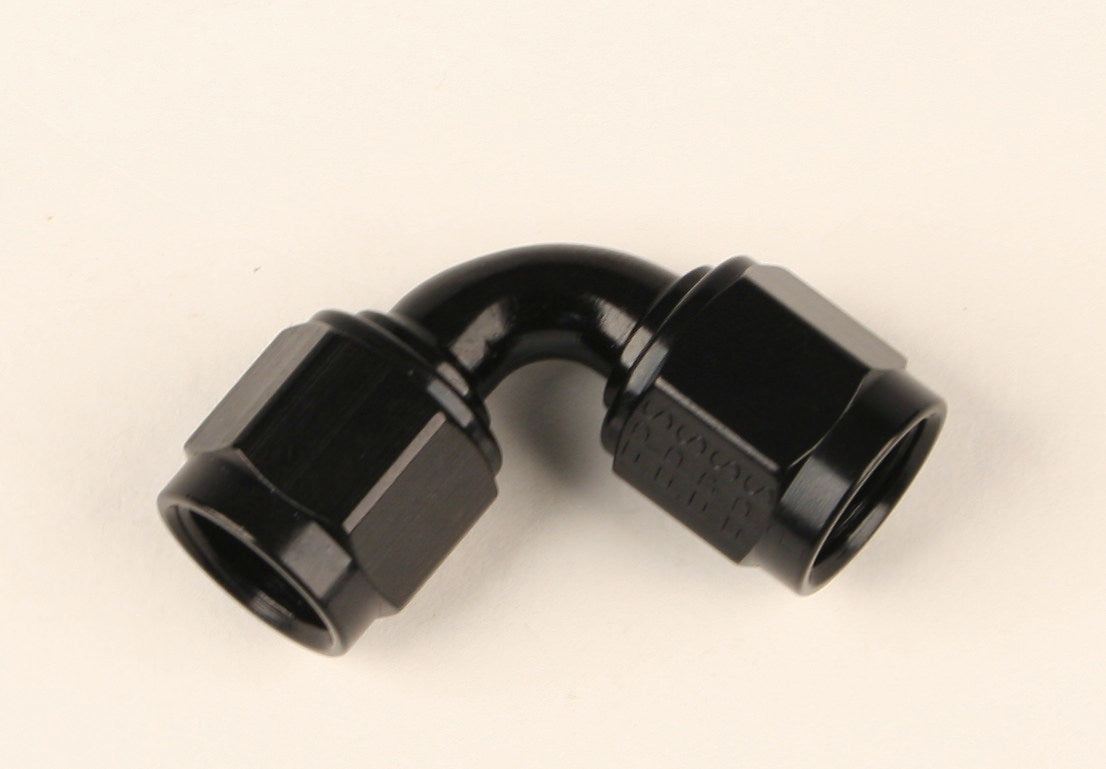 Fragola 4an Female 90-Degree Coupler Fitting Black FRG496321-BL