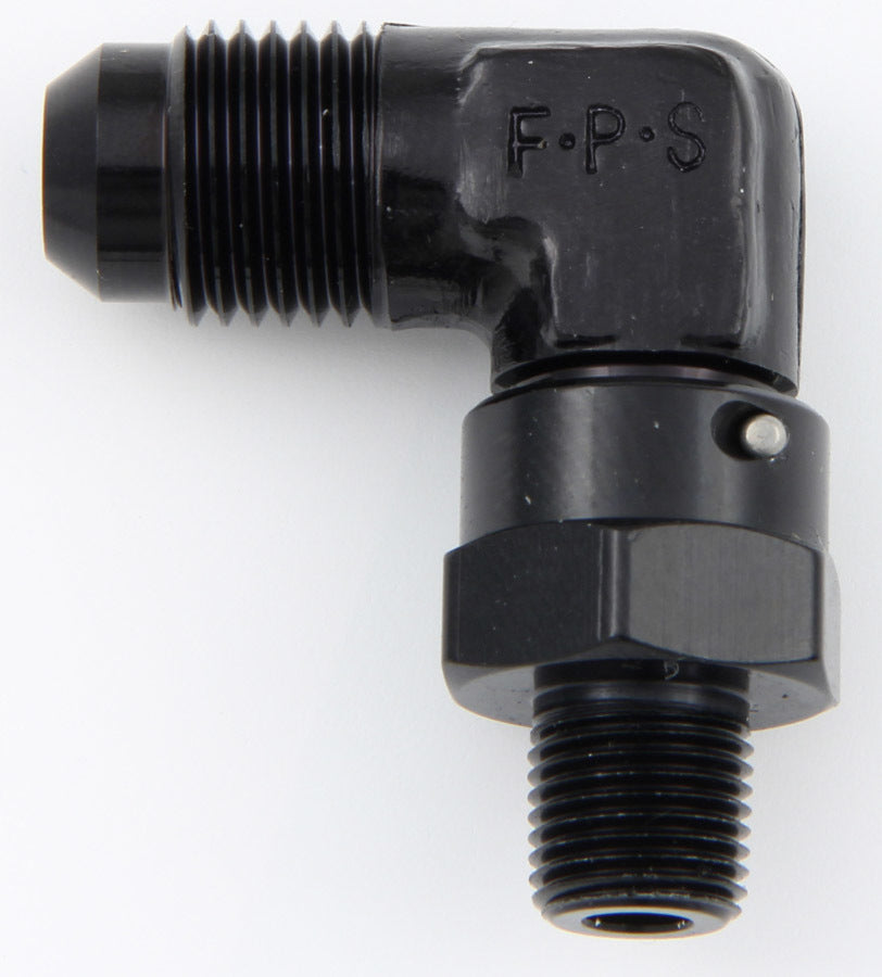 Fragola #6 x 1/8 MPT 90 Deg Swivel Adapter Black MPN FRG499162-BL