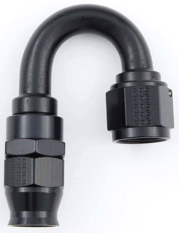 Fragola Hose Fitting #8 180 Deg PTFE Black MPN FRG681808-BL