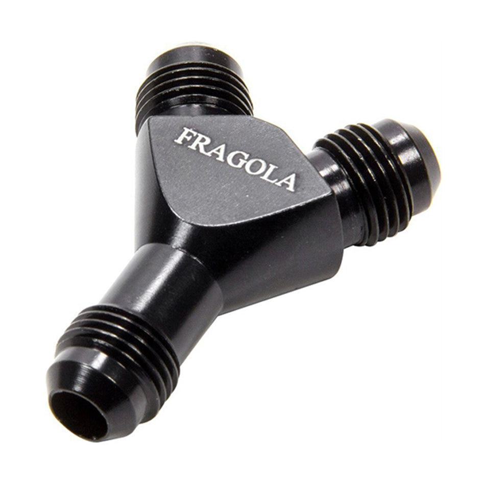 Fragola 6an x Dual #4 Male Y- Fitting Black MPN FRG900607-BL