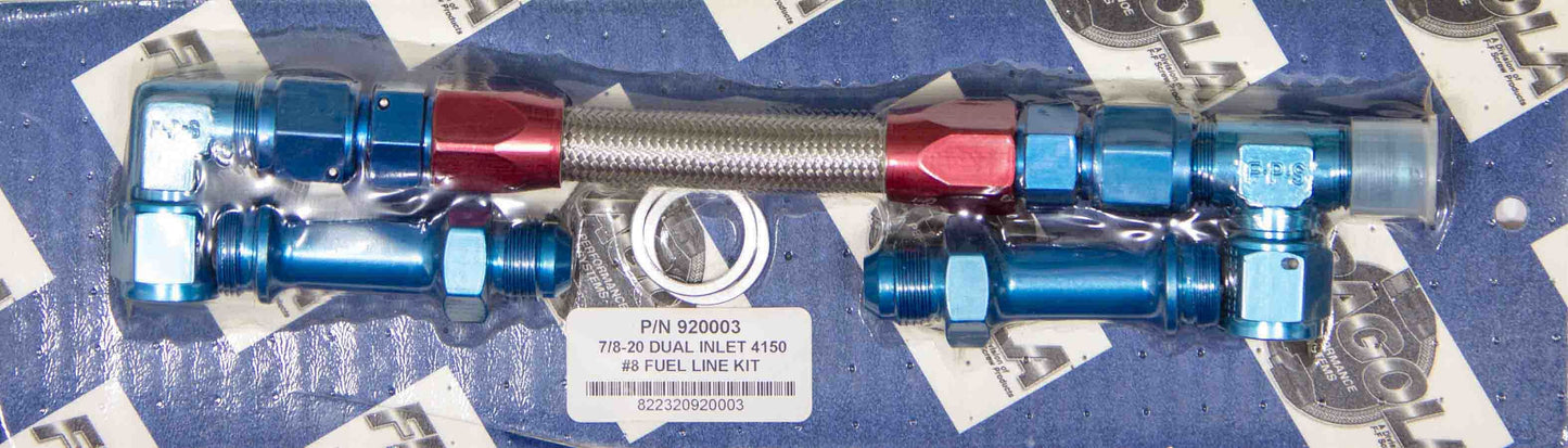 Fragola #8 Fuel Line Kit 7/8-20 Dual Inlet 4150 FRG920003