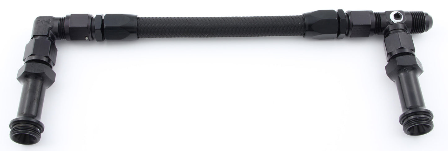 Fragola #8 Fuel Line Kit 7/8-20 Dual Inlet 4500 Black FRG930005-BL