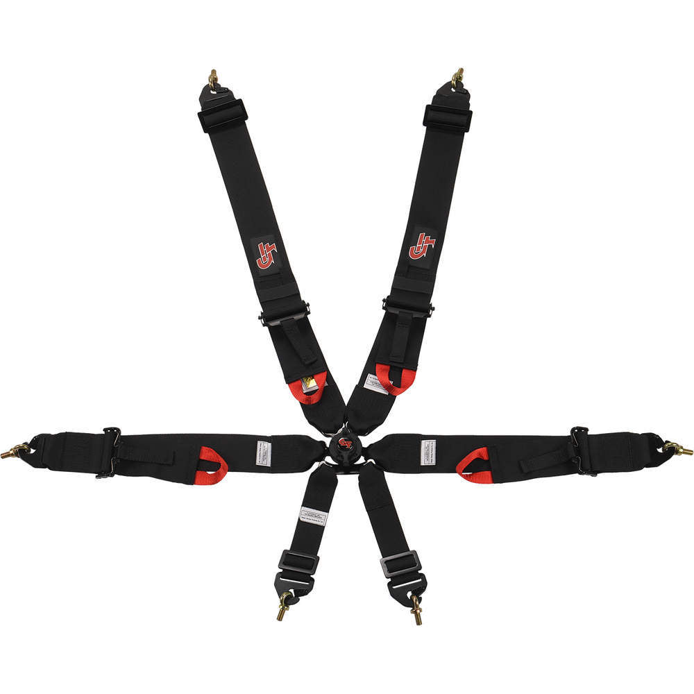 G-Force 6pt Harness Camlock Indiv P/U Black FIA GFR7621BK