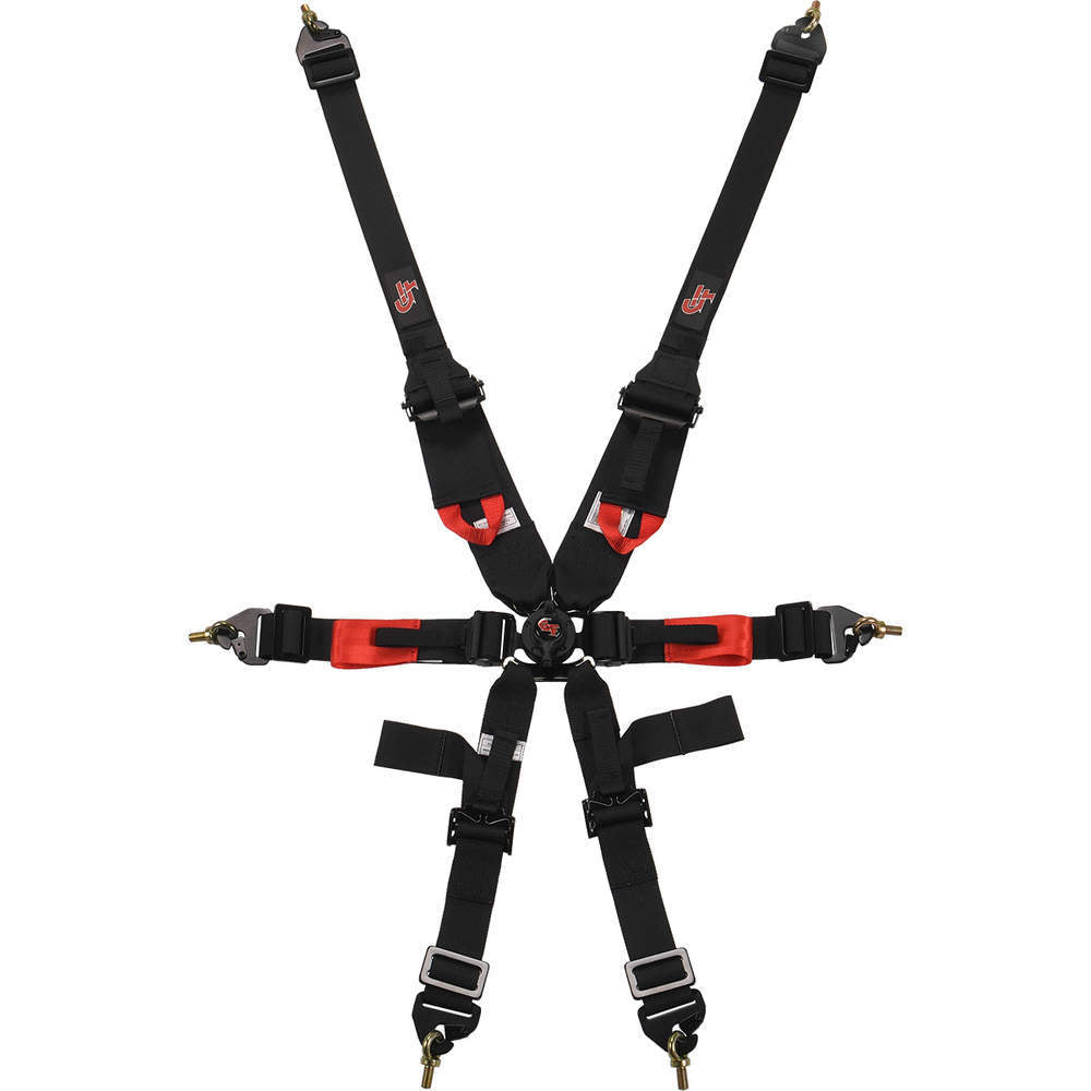 G-Force 6pt Harness Camlock Indiv Black Euro FIA MPN GFR7623BK