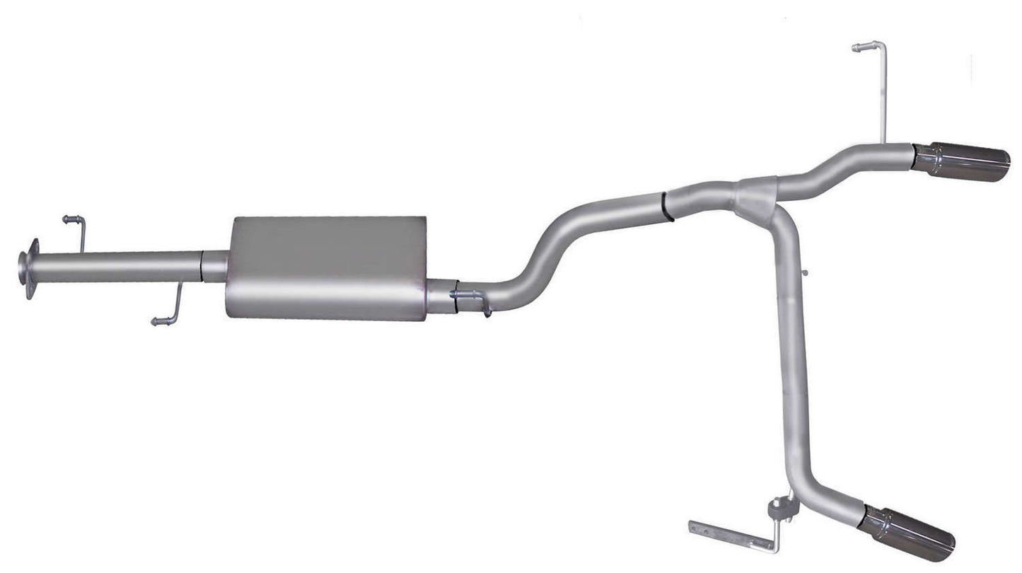 Gibson Exhaust Cat-Back Dual Split Exha ust System Aluminized MPN GIB18808 For Toyota Midsize SUV 2007-14