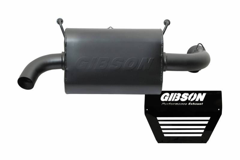 Gibson Exhaust Polaris UTV Single Exhau st Black Ceramic GIB98020