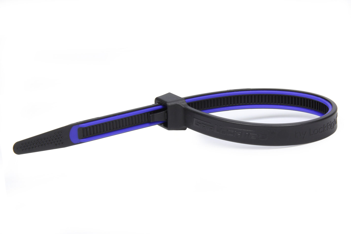 GRIP LOCK TIES GripLockTies 12 in OAL Blue Rubber 40pk GLT2912BKBUHB40