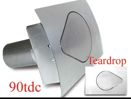 Hagan Street Rod Necessities Teardrop Fuel Door Curved Surface MPN HAG90TDC For Universal use