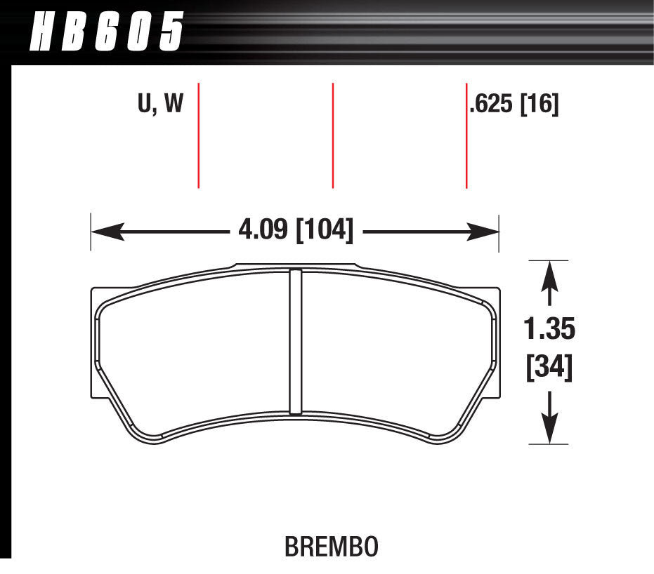 Hawk Brake Brembo DTC-30 Brake Pads MPN HAWHB605W625