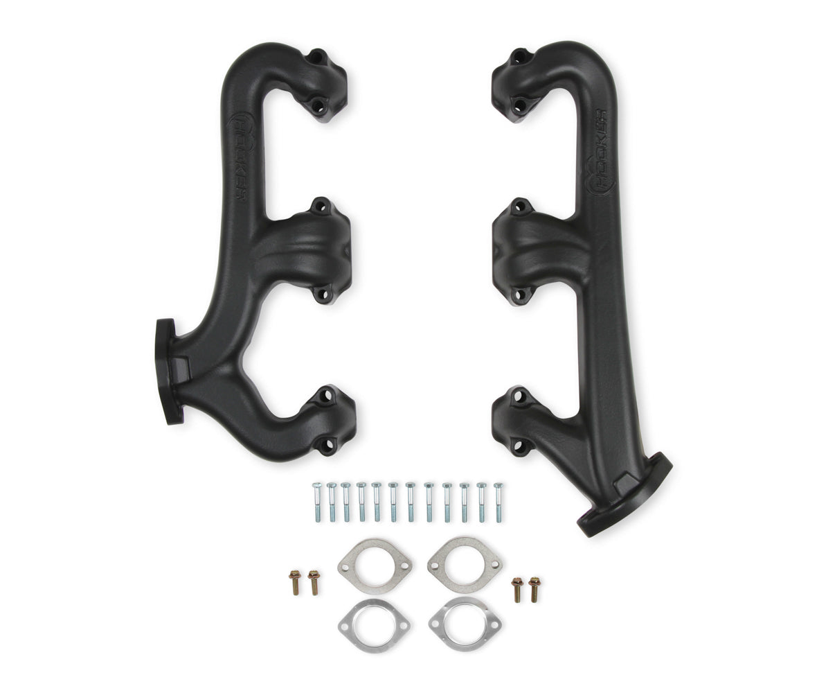Hooker Exhaust Manifold Set Cast Iron - SBC 2.5 Dia MPN HKR8525-3HKR For Chevy Ram