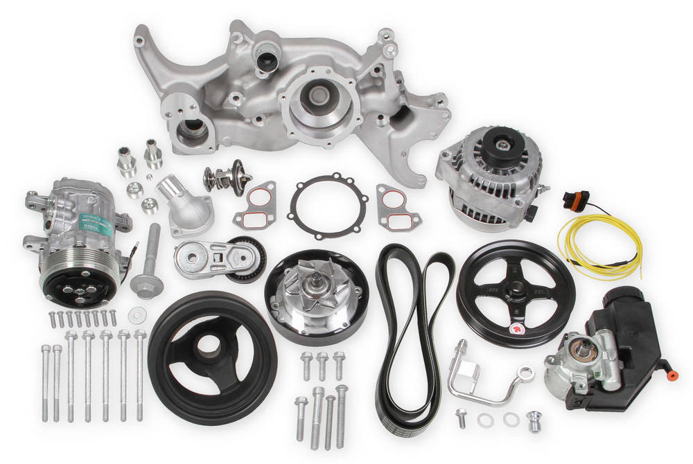 Holley LS Mid-Mount Complete Engine Accessory System MPN HLY20-185 For GM LS-Series