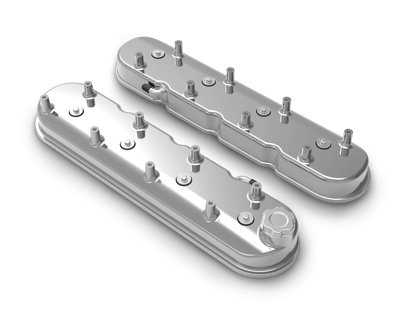 Holley GM LS Tall Valve Cover Set - Polished MPN HLY241-111 For GM LS-Series