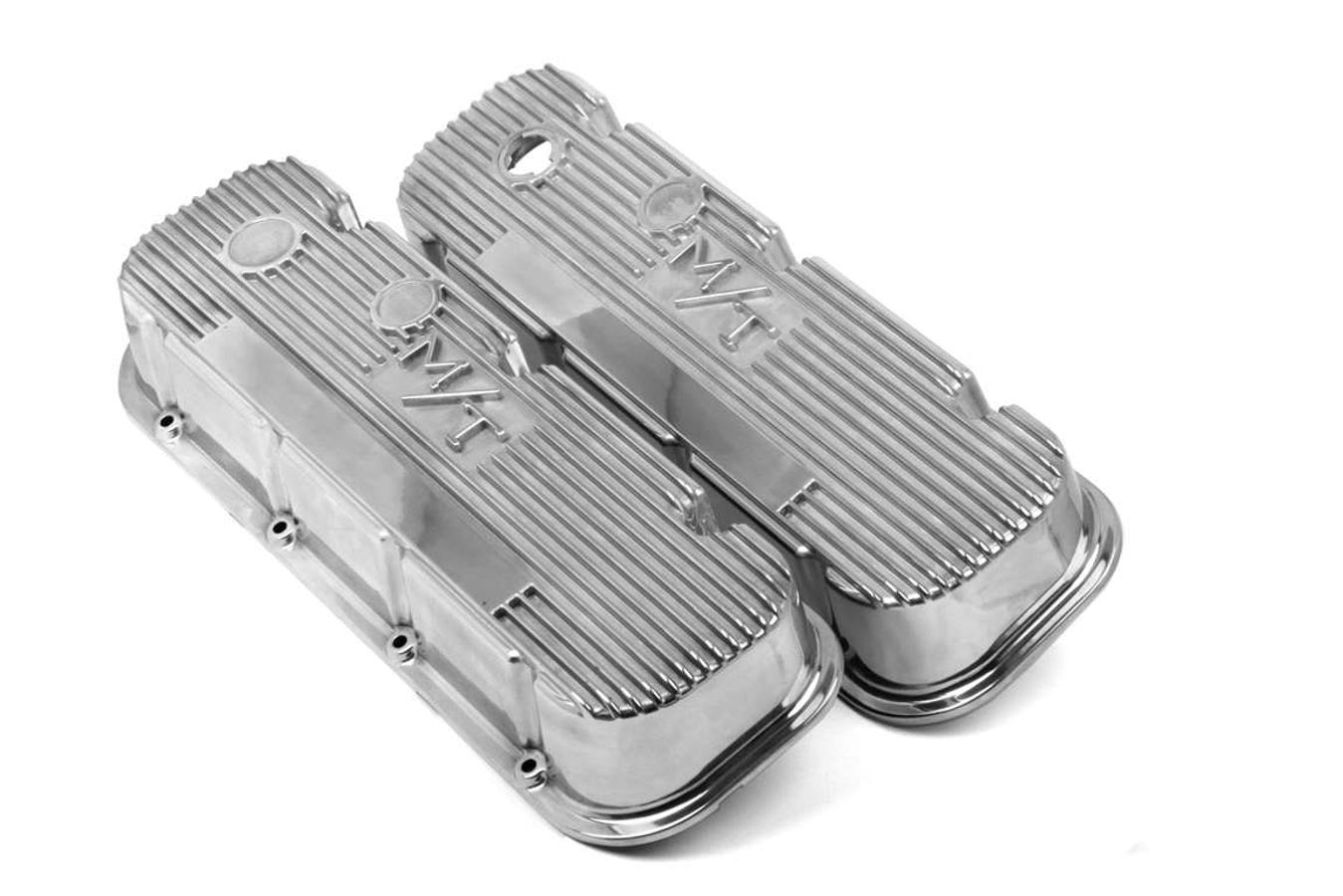 Holley BBC M/T Valve Cover Set - Polished MPN HLY241-84 For Chevy