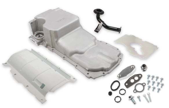 Holley GM LT Gen-V Oil Pan Swap Kit - As-Cast Finish MPN HLY302-21 For GM GenV LT-Series, Pickup