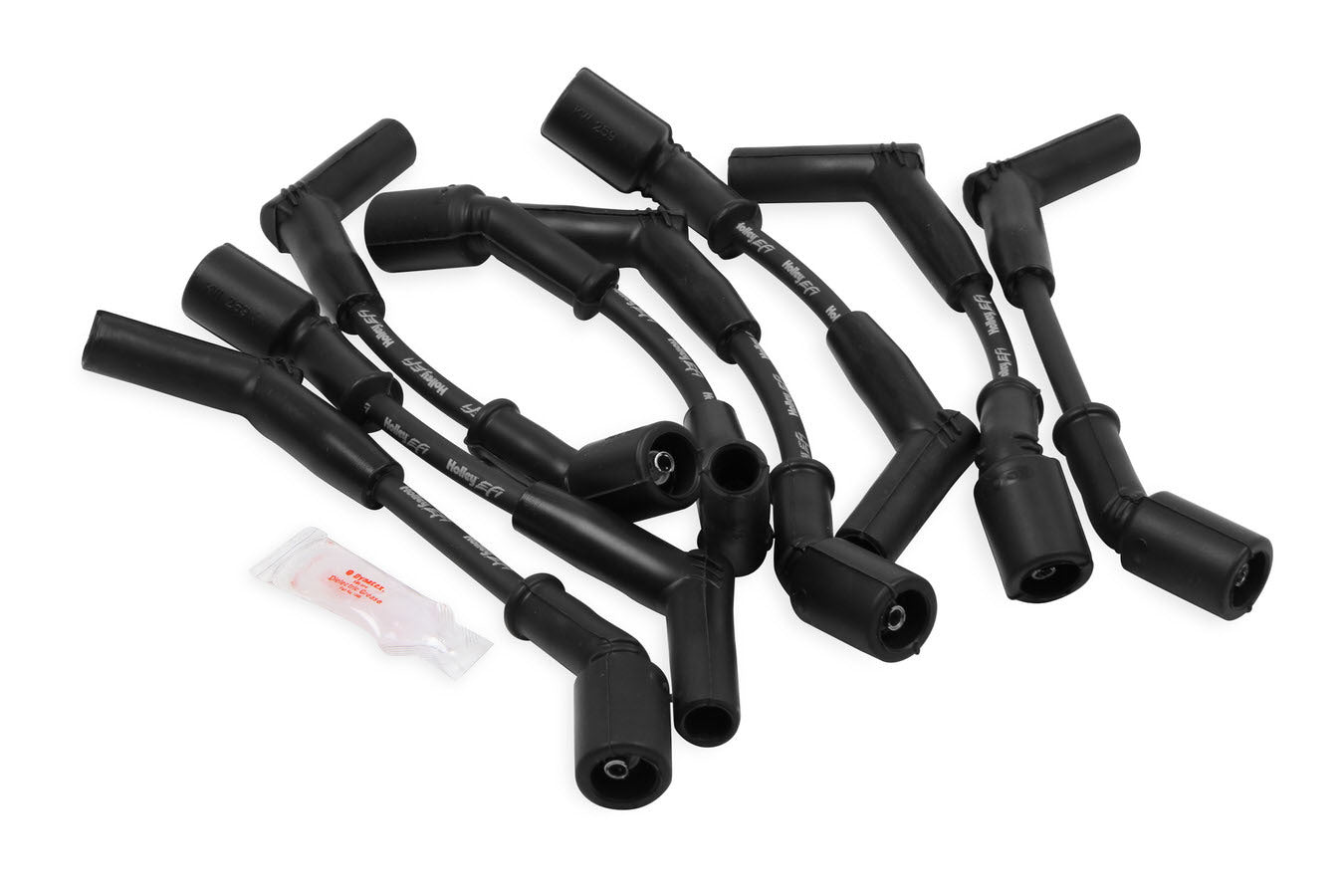 Holley LS 6.2L Spark Plug Wire Set 45-Deg Black MPN HLY561-100 For Chevy, GM Camaro, LS-Series 2010-15