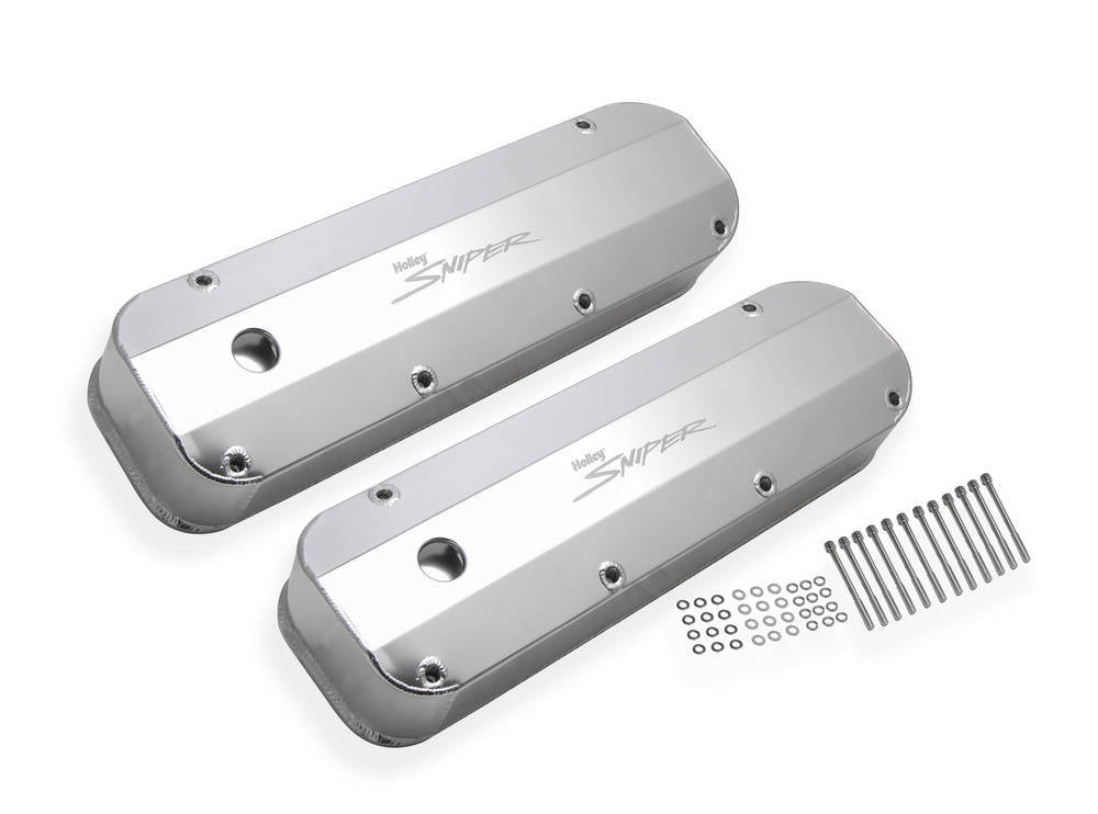 Holley Sniper Fabricated Valve Covers BBF 429/460 Tall MPN HLY890007 For Ford