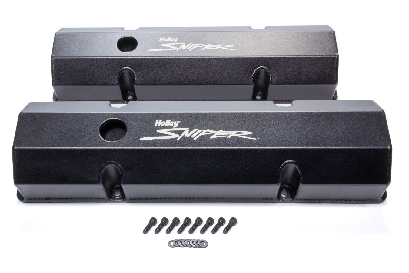 Holley Sniper Fabricated Valve Covers SBC Tall MPN HLY890010B For Chevy